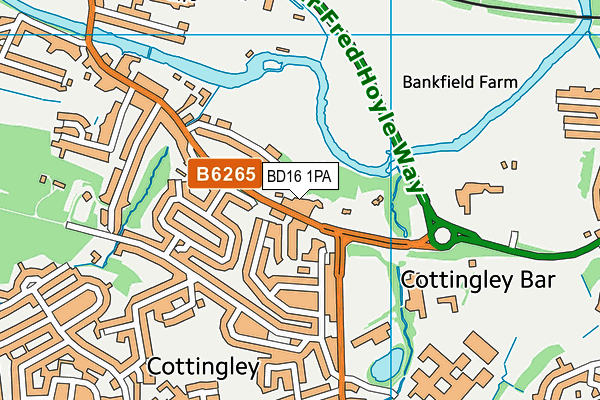 BD16 1PA map - OS VectorMap District (Ordnance Survey)