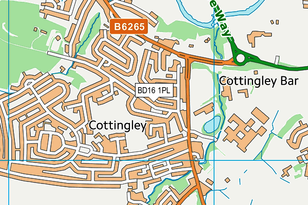 BD16 1PL map - OS VectorMap District (Ordnance Survey)