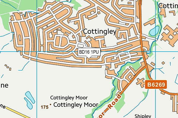 BD16 1PU map - OS VectorMap District (Ordnance Survey)