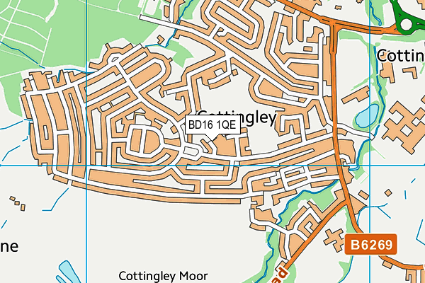 BD16 1QE map - OS VectorMap District (Ordnance Survey)
