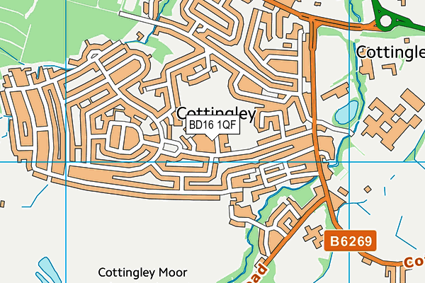 BD16 1QF map - OS VectorMap District (Ordnance Survey)