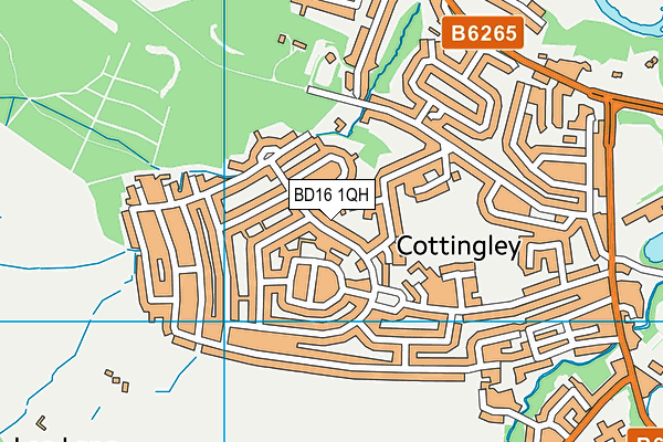 BD16 1QH map - OS VectorMap District (Ordnance Survey)