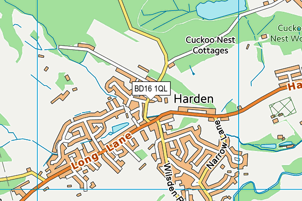 BD16 1QL map - OS VectorMap District (Ordnance Survey)