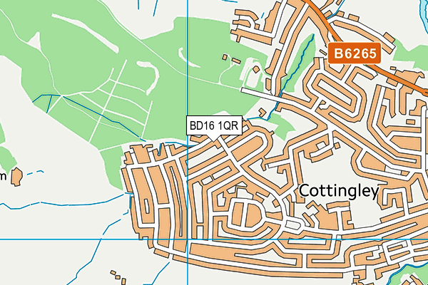 BD16 1QR map - OS VectorMap District (Ordnance Survey)
