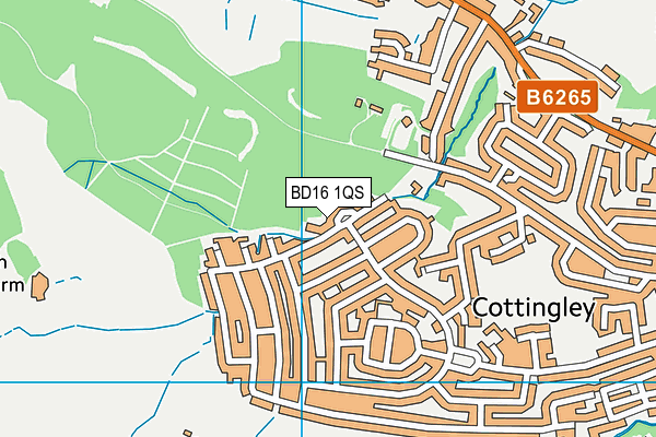BD16 1QS map - OS VectorMap District (Ordnance Survey)