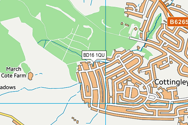BD16 1QU map - OS VectorMap District (Ordnance Survey)