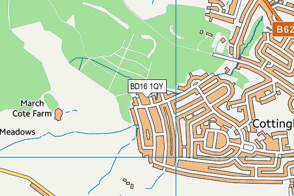 BD16 1QY map - OS VectorMap District (Ordnance Survey)