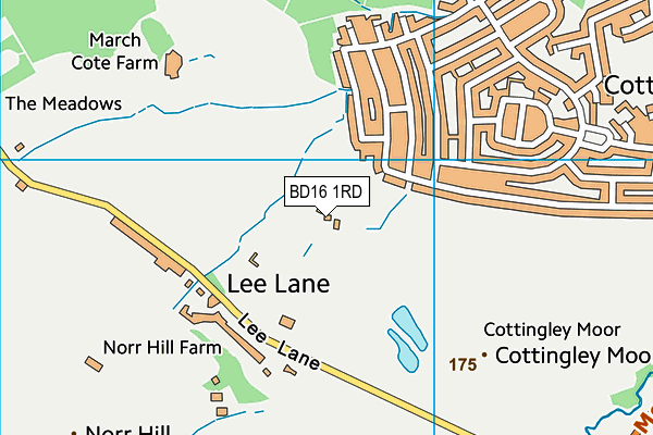 BD16 1RD map - OS VectorMap District (Ordnance Survey)