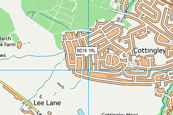 BD16 1RL map - OS VectorMap District (Ordnance Survey)