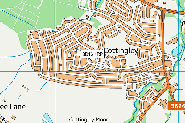 BD16 1RP map - OS VectorMap District (Ordnance Survey)