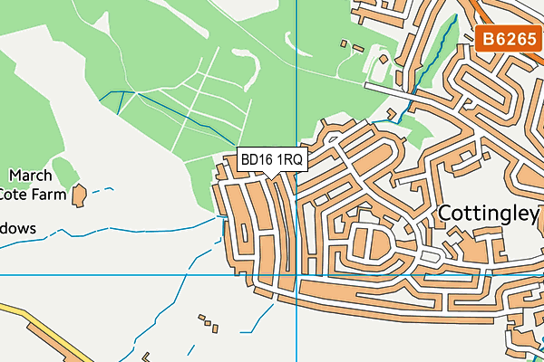 BD16 1RQ map - OS VectorMap District (Ordnance Survey)