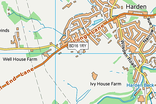 BD16 1RY map - OS VectorMap District (Ordnance Survey)