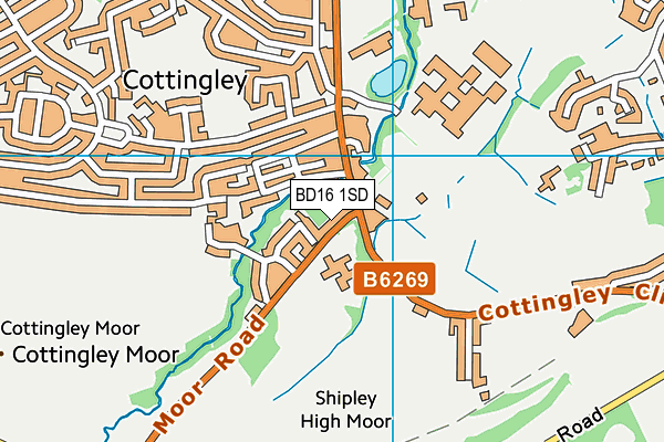 BD16 1SD map - OS VectorMap District (Ordnance Survey)