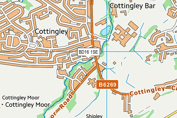 BD16 1SE map - OS VectorMap District (Ordnance Survey)