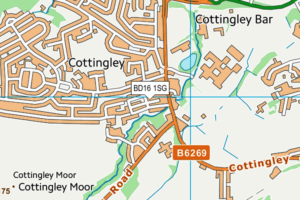 BD16 1SG map - OS VectorMap District (Ordnance Survey)