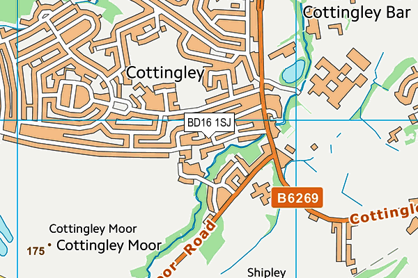 BD16 1SJ map - OS VectorMap District (Ordnance Survey)