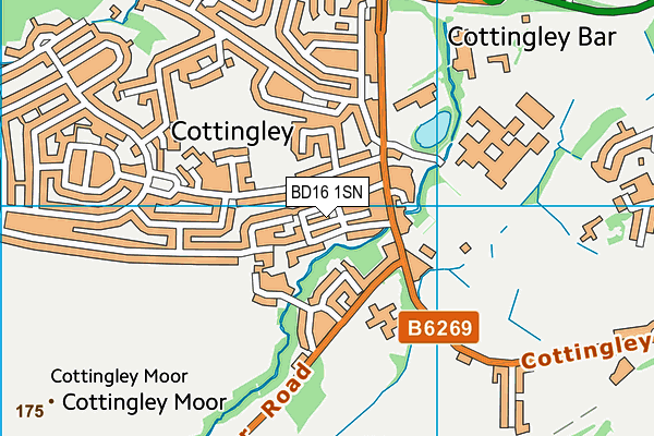 BD16 1SN map - OS VectorMap District (Ordnance Survey)