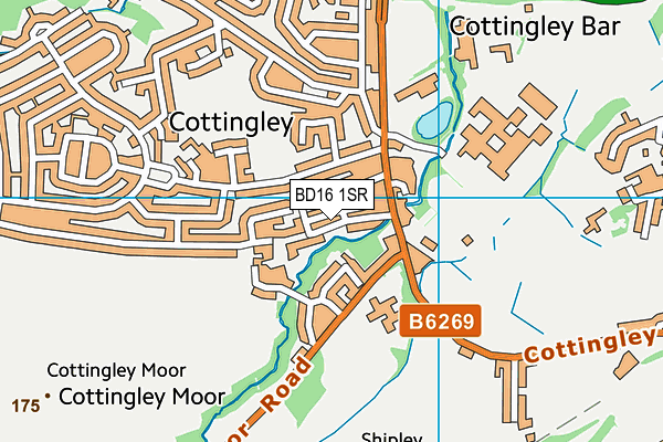 BD16 1SR map - OS VectorMap District (Ordnance Survey)