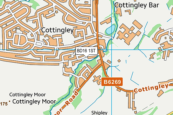 BD16 1ST map - OS VectorMap District (Ordnance Survey)