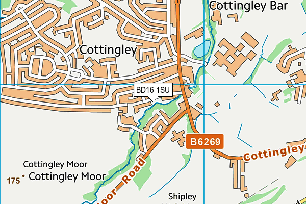 BD16 1SU map - OS VectorMap District (Ordnance Survey)