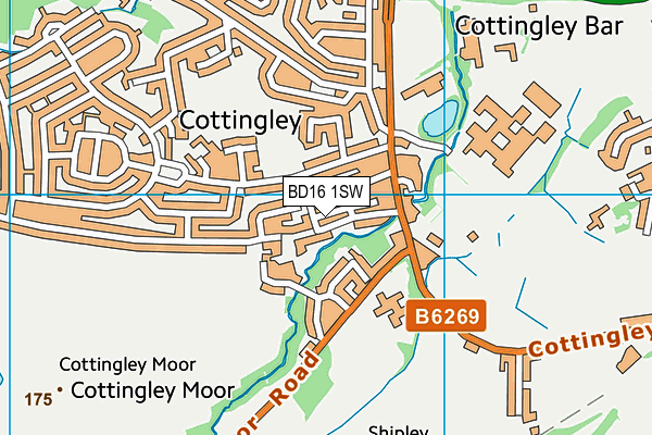 BD16 1SW map - OS VectorMap District (Ordnance Survey)