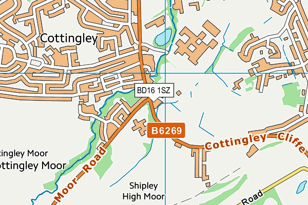 BD16 1SZ map - OS VectorMap District (Ordnance Survey)