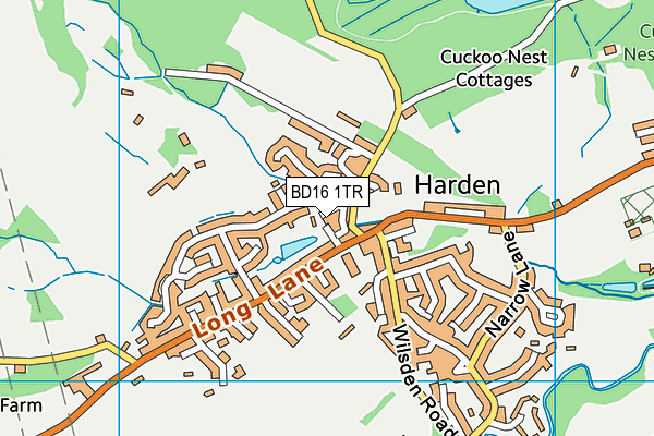 BD16 1TR map - OS VectorMap District (Ordnance Survey)