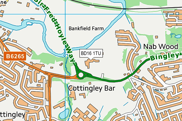 BD16 1TU map - OS VectorMap District (Ordnance Survey)