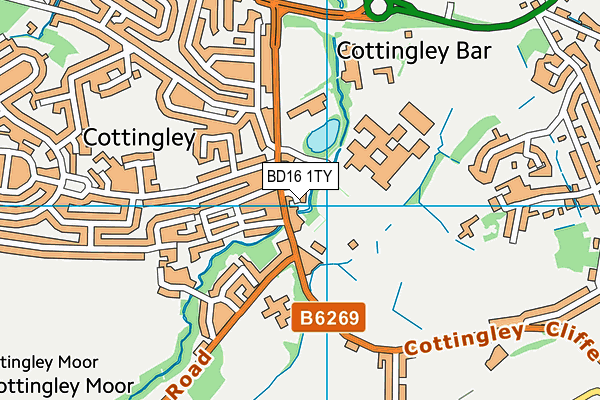 BD16 1TY map - OS VectorMap District (Ordnance Survey)