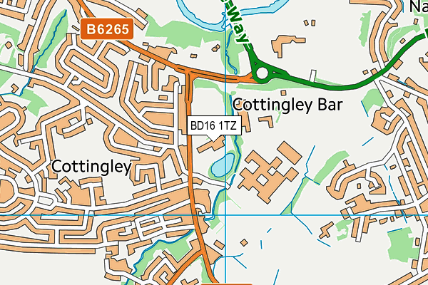 Nuffield Health (Cottingley) map (BD16 1TZ) - OS VectorMap District (Ordnance Survey)