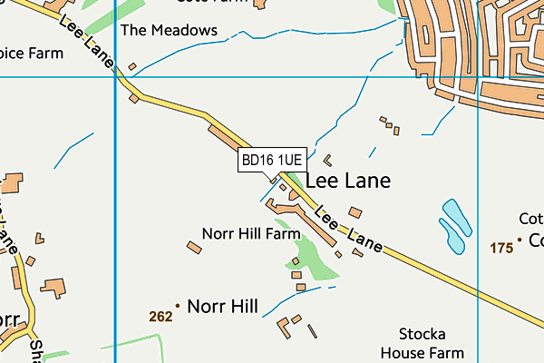 BD16 1UE map - OS VectorMap District (Ordnance Survey)