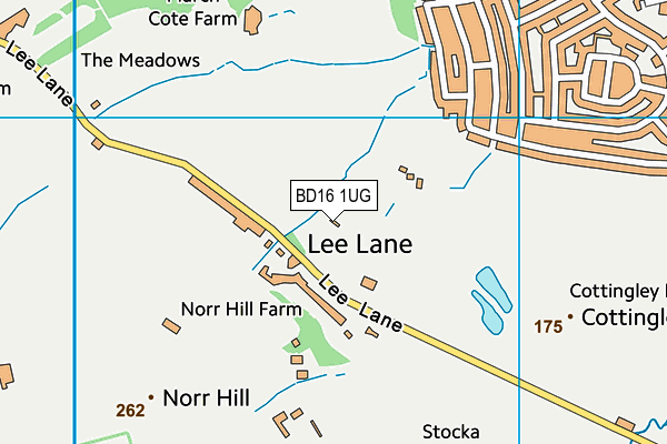 BD16 1UG map - OS VectorMap District (Ordnance Survey)