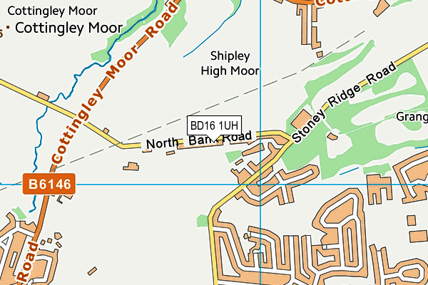 BD16 1UH map - OS VectorMap District (Ordnance Survey)