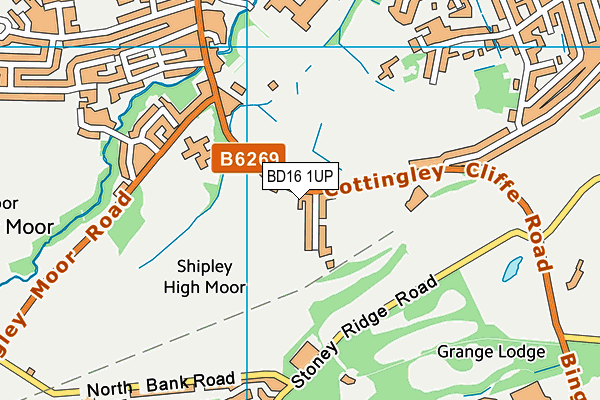 BD16 1UP map - OS VectorMap District (Ordnance Survey)