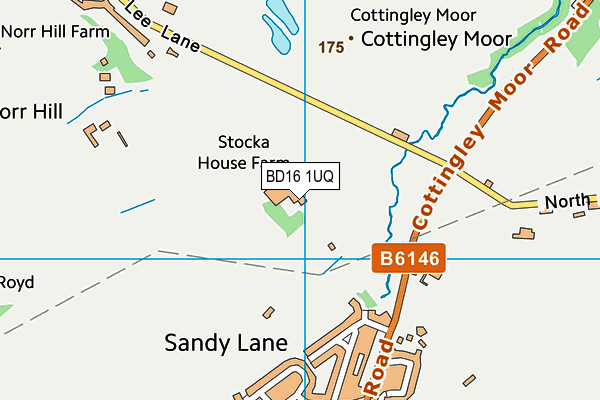 BD16 1UQ map - OS VectorMap District (Ordnance Survey)