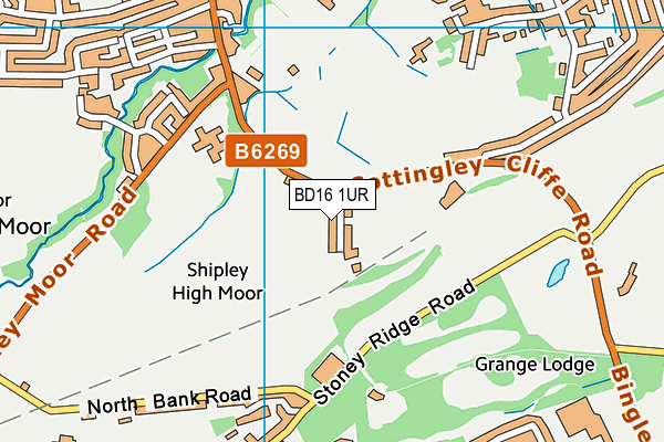 BD16 1UR map - OS VectorMap District (Ordnance Survey)