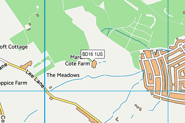 BD16 1US map - OS VectorMap District (Ordnance Survey)