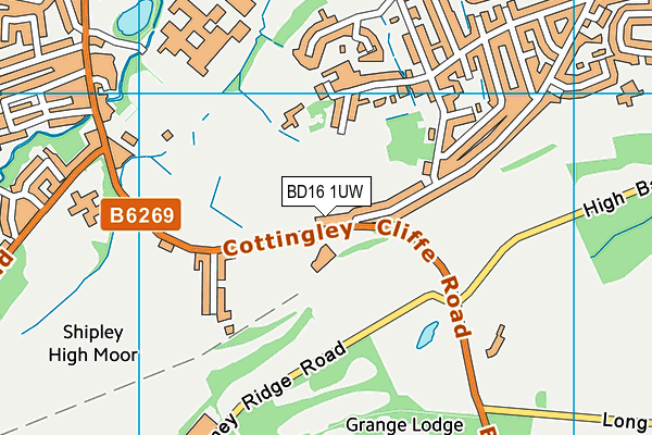BD16 1UW map - OS VectorMap District (Ordnance Survey)