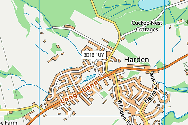 BD16 1UY map - OS VectorMap District (Ordnance Survey)
