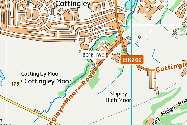 BD16 1WE map - OS VectorMap District (Ordnance Survey)