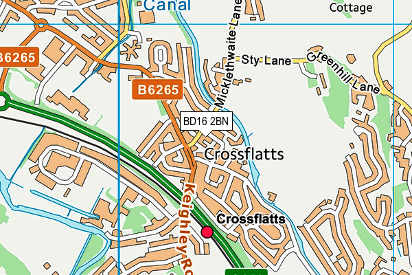 BD16 2BN map - OS VectorMap District (Ordnance Survey)