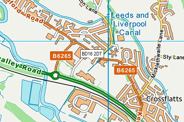 BD16 2DT map - OS VectorMap District (Ordnance Survey)