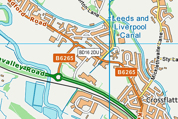 BD16 2DU map - OS VectorMap District (Ordnance Survey)