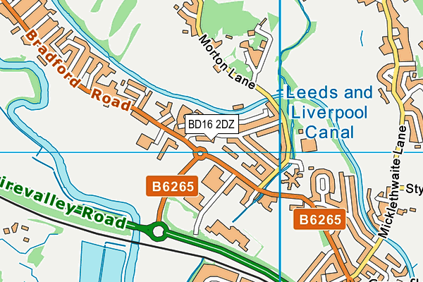 BD16 2DZ map - OS VectorMap District (Ordnance Survey)