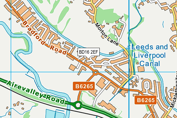 BD16 2EF map - OS VectorMap District (Ordnance Survey)