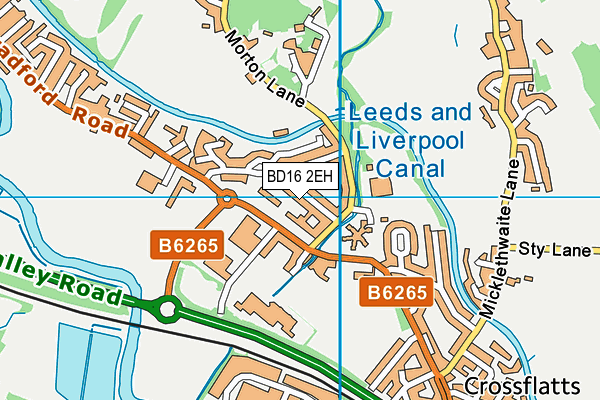 BD16 2EH map - OS VectorMap District (Ordnance Survey)