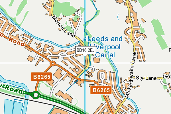 BD16 2EJ map - OS VectorMap District (Ordnance Survey)