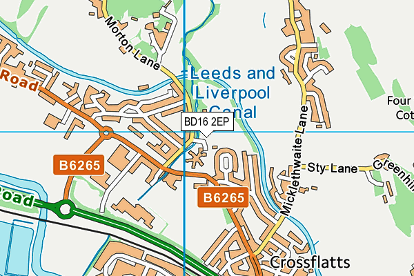 Crossflatts Primary School map (BD16 2EP) - OS VectorMap District (Ordnance Survey)