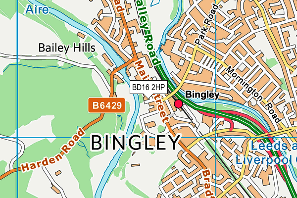 BD16 2HP map - OS VectorMap District (Ordnance Survey)