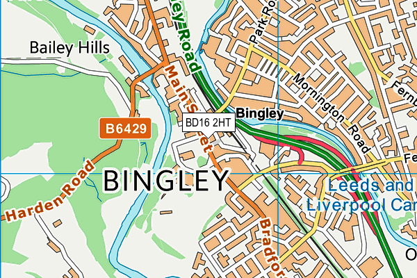 BD16 2HT map - OS VectorMap District (Ordnance Survey)